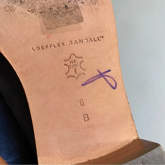 Loeffler Randall Size 6 Navy Blue Suede Leather Almond Toe Zip-up Ankle Bootie - Picture 7 of 7